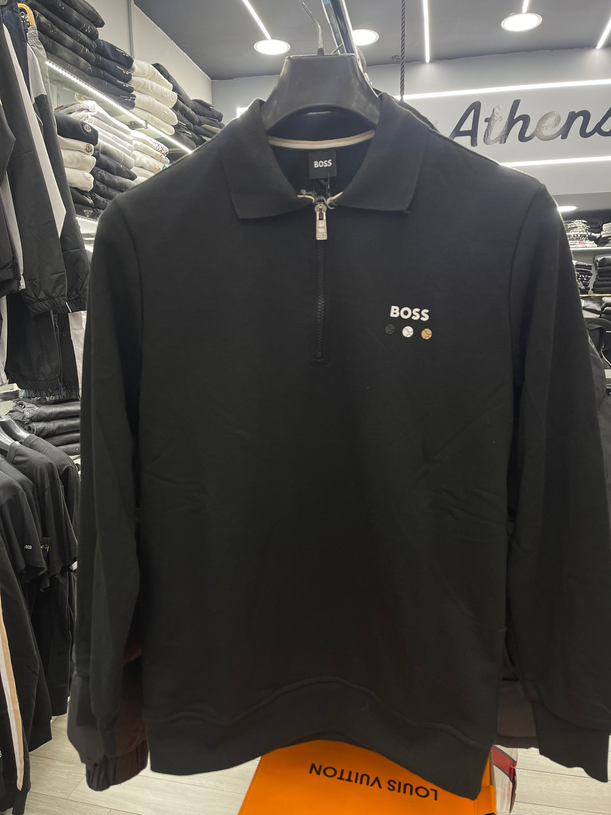 Boss polo μαύρο